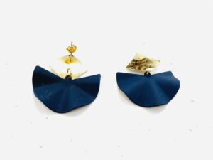 Boucles d'oreille alliage en zinc peint et attache en acier inoxydable