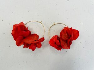 Les créoles en fleurs stabilisées rouges – Image 2