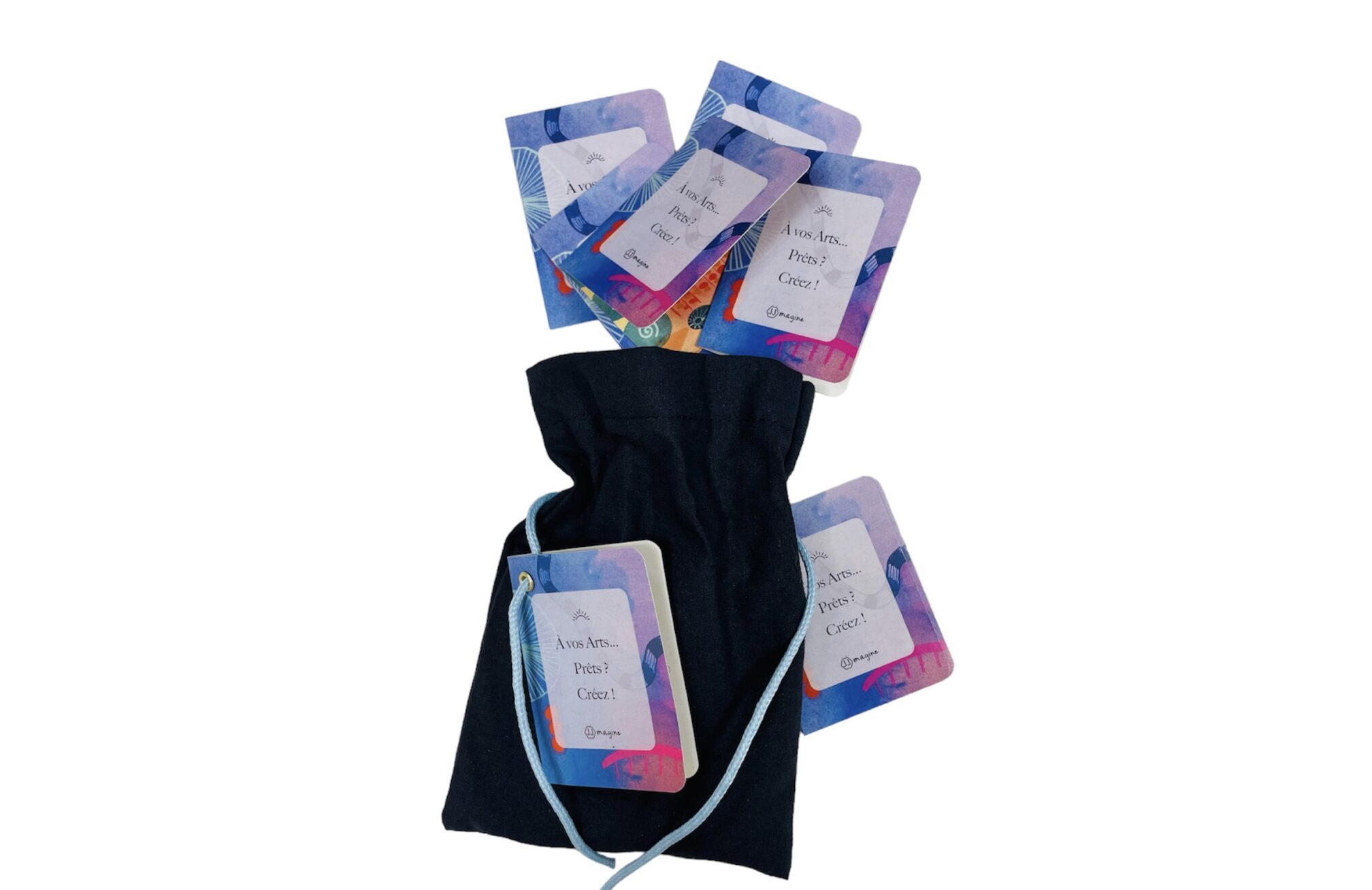 Cartes créatives et poétiques sachet bleu