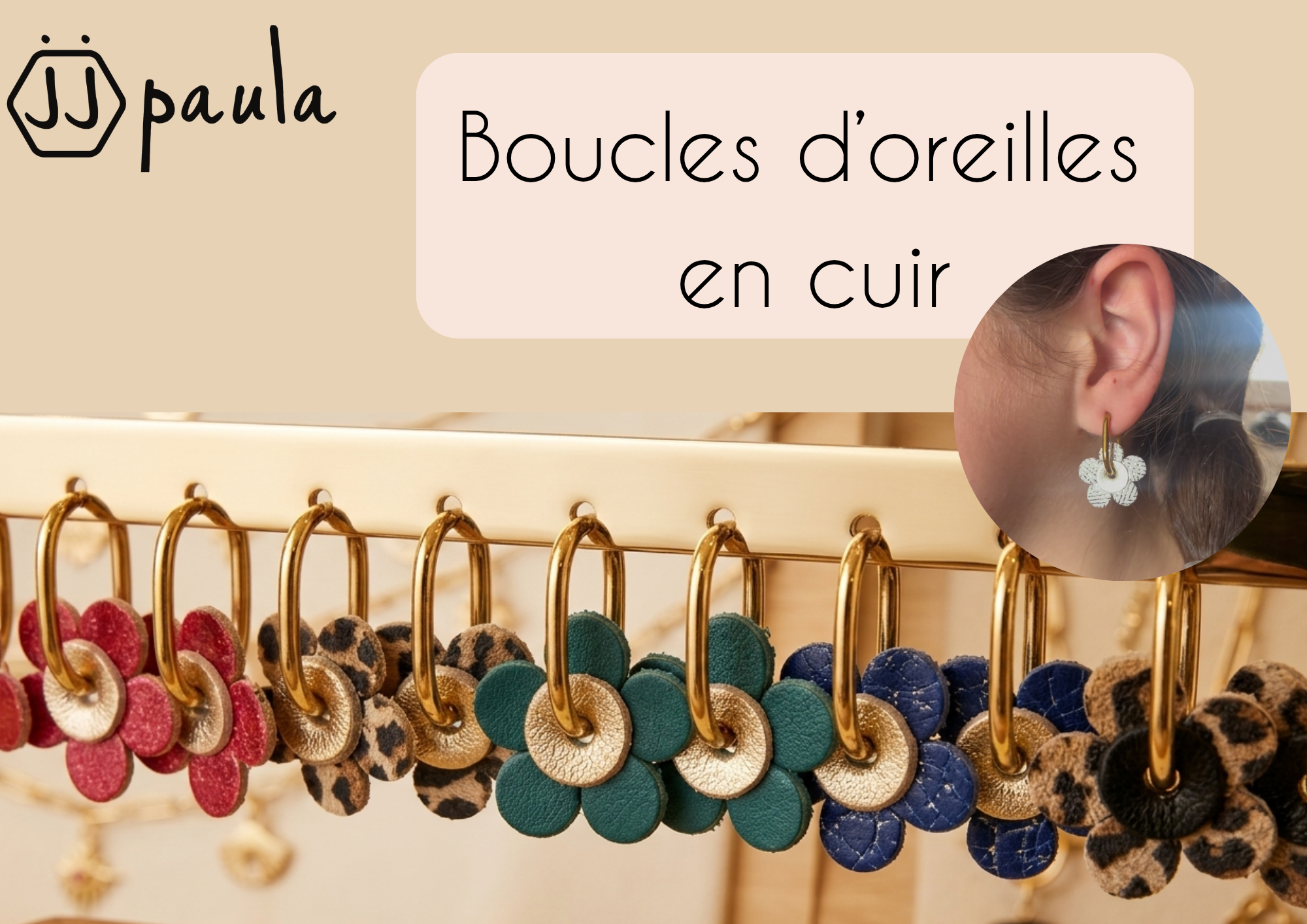 Atelier boucles d'oreilles en cuir