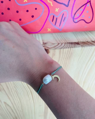 🥰NEW😍 Le bracelet: acier inox, perle naturelle #creatricefrancaise #creatricedebijoux #85 #bijounature